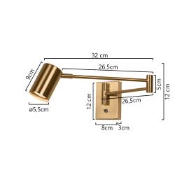 Aplique ROMEO metal laton 1 x 50w gu10 - ALEMAR