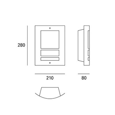 aplique exterior siluet forlight medidas