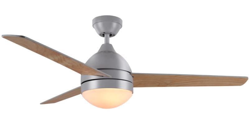 Ventilador Alisio Fabrilamp. Ventilador gris con mando