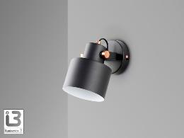 i3-ERIKA- APLIQUE 1L NEGRO-COBRE - ILUMINACION i3 By SCHULLER