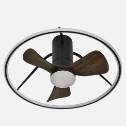 Ventilador Oporto Mini Negro Fabrilamp - Motor DC Ø66cm