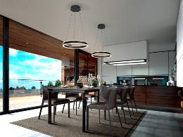 HELIA - LAMPARA LED NEGRO MATE 50D - SCHULLER