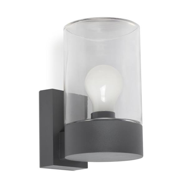 Aplique exterior KILA gris oscuro transparente Faro