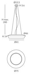 Colgante Banyo OLE Base plana Ø75cm - Varias Tonalidades