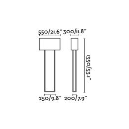 Lámpara pie VESPER marrón Faro/beige Faro Barcelona