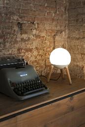 Sobremesa MINE GLASS blanca madera Faro