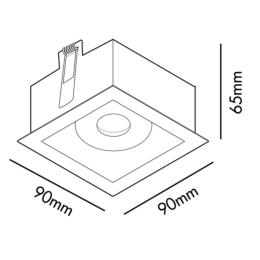 Empotrable blanco MOIST GU10 IP44 Faro