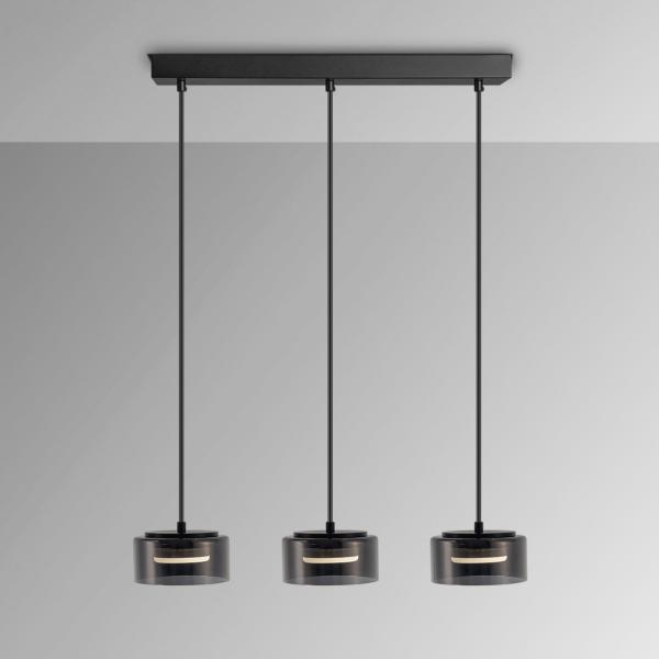 OLAIA LAMPARA 3L NEGRO-SMOKY - ILUMINACION i3 By SCHULLER