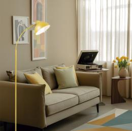 Pie salon NIU amarillo 1 x 60w e-27 - ALEMAR