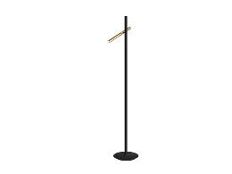 Lámpara de pie Varas Schuller - Negro mate y oro 2 Luces LED