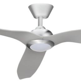 Ventilador Delfos Plateado Fabrilamp motor DC. 132cm.Ø