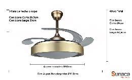 Ventilador MALAGA Dorado Sunaca - Motor DC Ø112cm