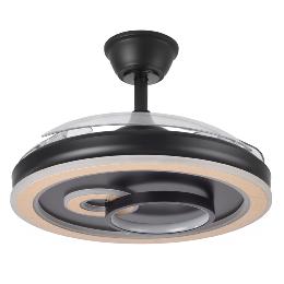 Ventilador Sultan Fabrilamp Negro - Motor DC Ø107cm