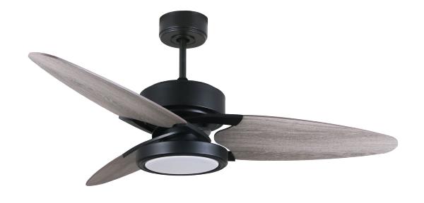 Ventilador Cross Negro Envejecido Fabrilamp - Motor DC Ø132cm