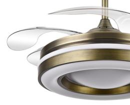 Ventilador KAUS Cuero - Fabrilamp.  Motor DC Ø108cm