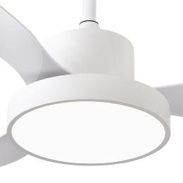 Ventilador HAYATE Mini Blanco Fabrilamp  Motor DC, luz LED Ø97cm