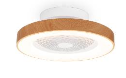 Ventilador MINI TIBET Blanco/Madera - Mantra. Luz LED Ø53cm