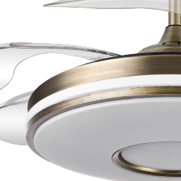 Ventilador DANI Oro envejecido - Fabrilamp. Motor DC Ø107cm