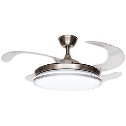 Ventilador Tegaluxe - Bior plateado aspas retractiles 107cm.Ø