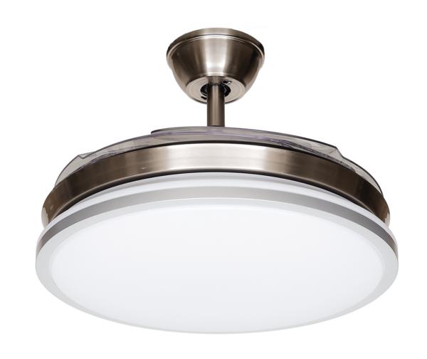 Ventilador Tegaluxe - Bior plateado aspas retractiles 107cm.Ø