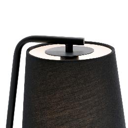 Aplique Berni Faro negro - Pantalla negra textil