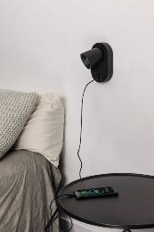 Aplique CORB negro con USB A Faro Barcelona