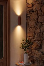Aplique pared STAN 2 luces terracota Faro Barcelona