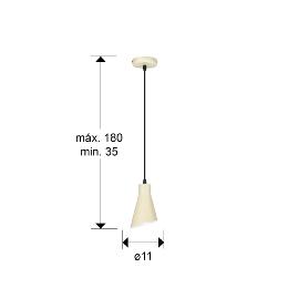 i3-BERA- LAMPARA 1L -CREMA - ILUMINACION i3 By SCHULLER