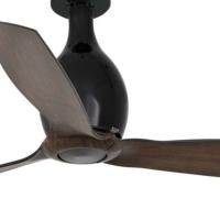 Ventilador Mini Eterfan FARO - negro mate pala nogal 128cm. Ø