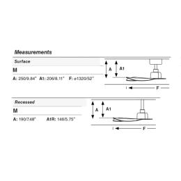 Ventilador ROCKER FARO Negro -  Motor DC Ø132cm