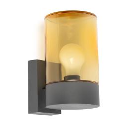 Aplique exterior KILA gris oscuro ambar Faro