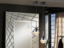 Lámpara colgante Elie Schuller - acabado cromo 1L. LED.