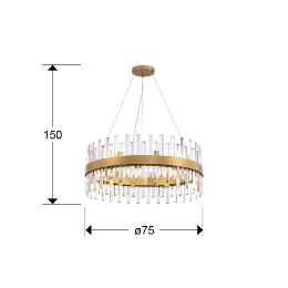 GRACE- LAMPARA 18L ORO D75 - SCHULLER