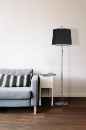 Lampara de pie MONTREAL cromo/negro Faro