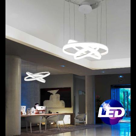 Colgante Circ Leds-C4. Disponible en 2 y 3 aros LED. Leds-C4