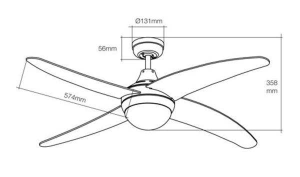 medidas Ventilador Egea EDM