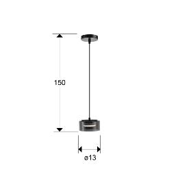 OLAIA LAMPARA 1L NEGRO-SMOKY - ILUMINACION i3 By SCHULLER