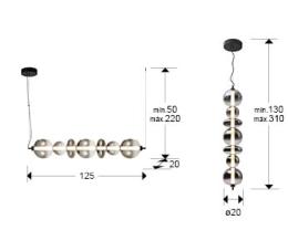GLADIS- LAMPARA GRANDE NEGRO-SMOKE - SCHULLER