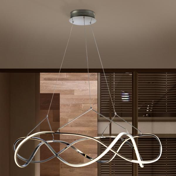 Lampara colgante MOLLY 1 Aro 110Ø Oro rosa - Schuller - Luz LED