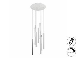 Lampara Varas Schuller - Blanco y cromo 9 Luces LED