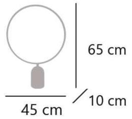 Sobremesa led HALO negro 18w 1900lm 4000k - ALEMAR