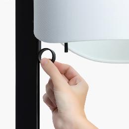 Lampara de pie STAND UP negro y gris Faro 