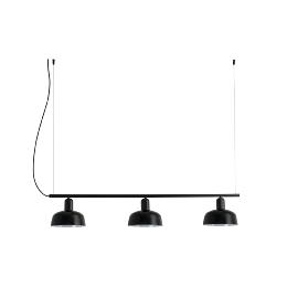 Lampara lineal TATAWIN S Colgante cristal negro Faro