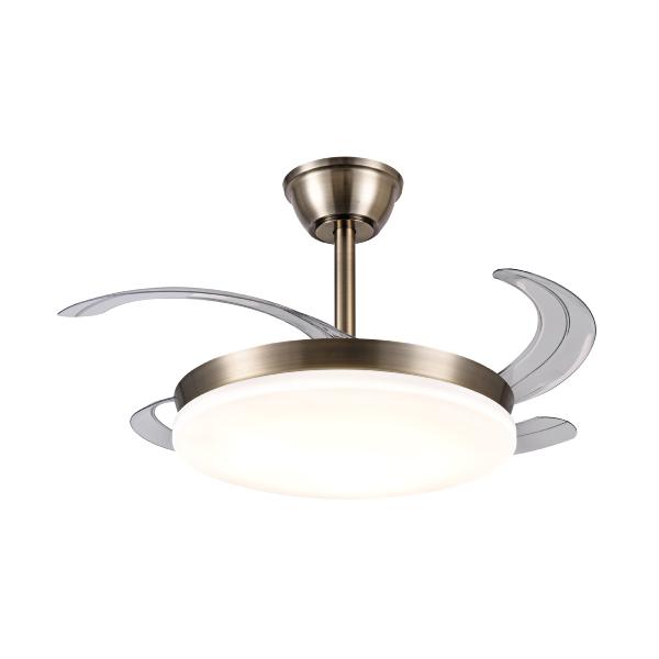 Ventilador Retractil Chloe-S Cuero P&B - Motor DC. 40-92cmØ.