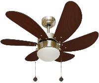 Ventilador de techo 77cm. Delfin Cuero. FABRILAMP