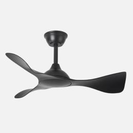 Ventilador Caiman Negro Fabrilamp - Motor DC. 89cm Ø. Luz LED