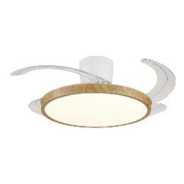 Ventilador Melody-L Blanco madera con base PB - Motor DC. 48-108cmØ.