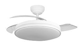 Ventilador RELAMPAGO Blanco Abrila 3 aspas Motor DC Ø48-107cm