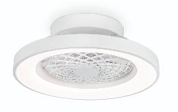 Ventilador MINI TIBET Blanco - Mantra. Luz LED Ø53cm