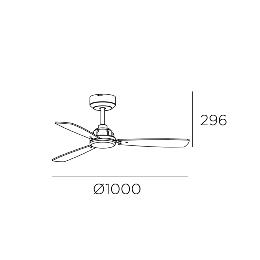 Ventilador XALOC - Sin luz - Negro/Negro- LEDS-C4 -Motor DC - Ø100 cm